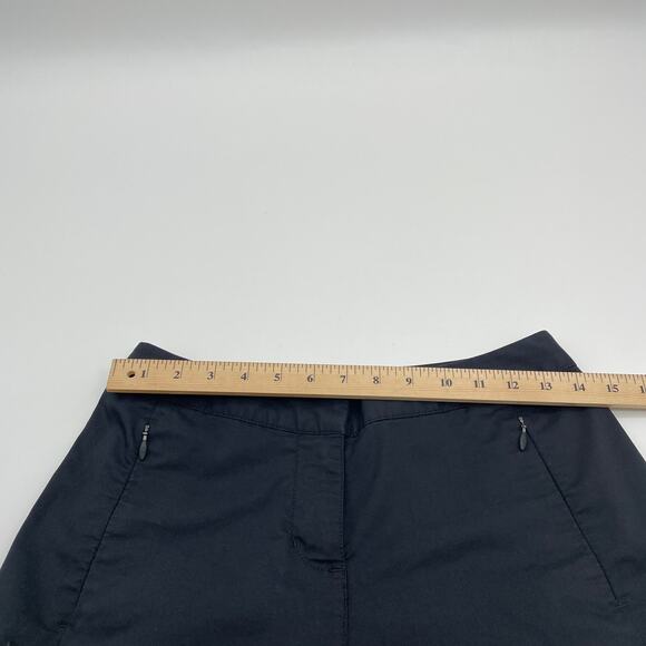 ADIDAS Pants Black Cropped Ankle Stretch Athletic (FLAWED) Women's Sz 2 - Picture 5 of 8